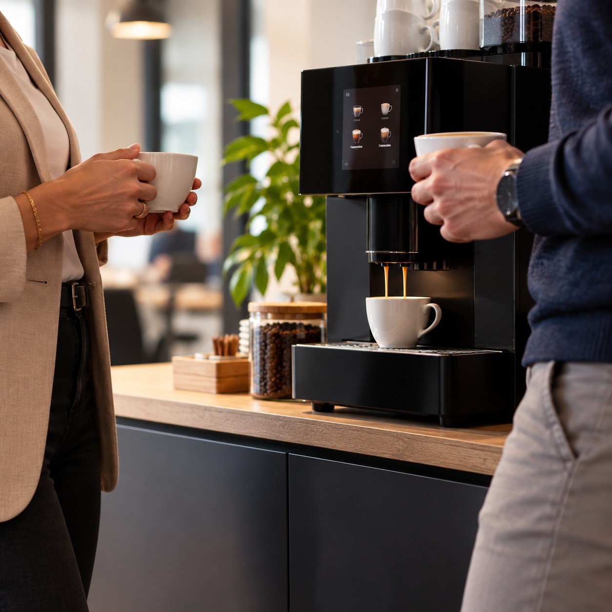 Koffiepunt op het werk